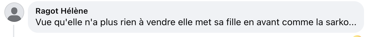 Capture d'écran du commentaire d'un internaute I Source : Facebook