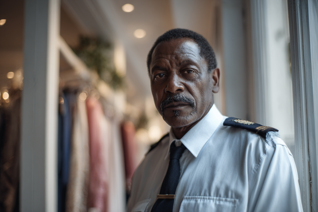 Un agent de sécurité dans un magasin de vêtements | Source : Midjourney