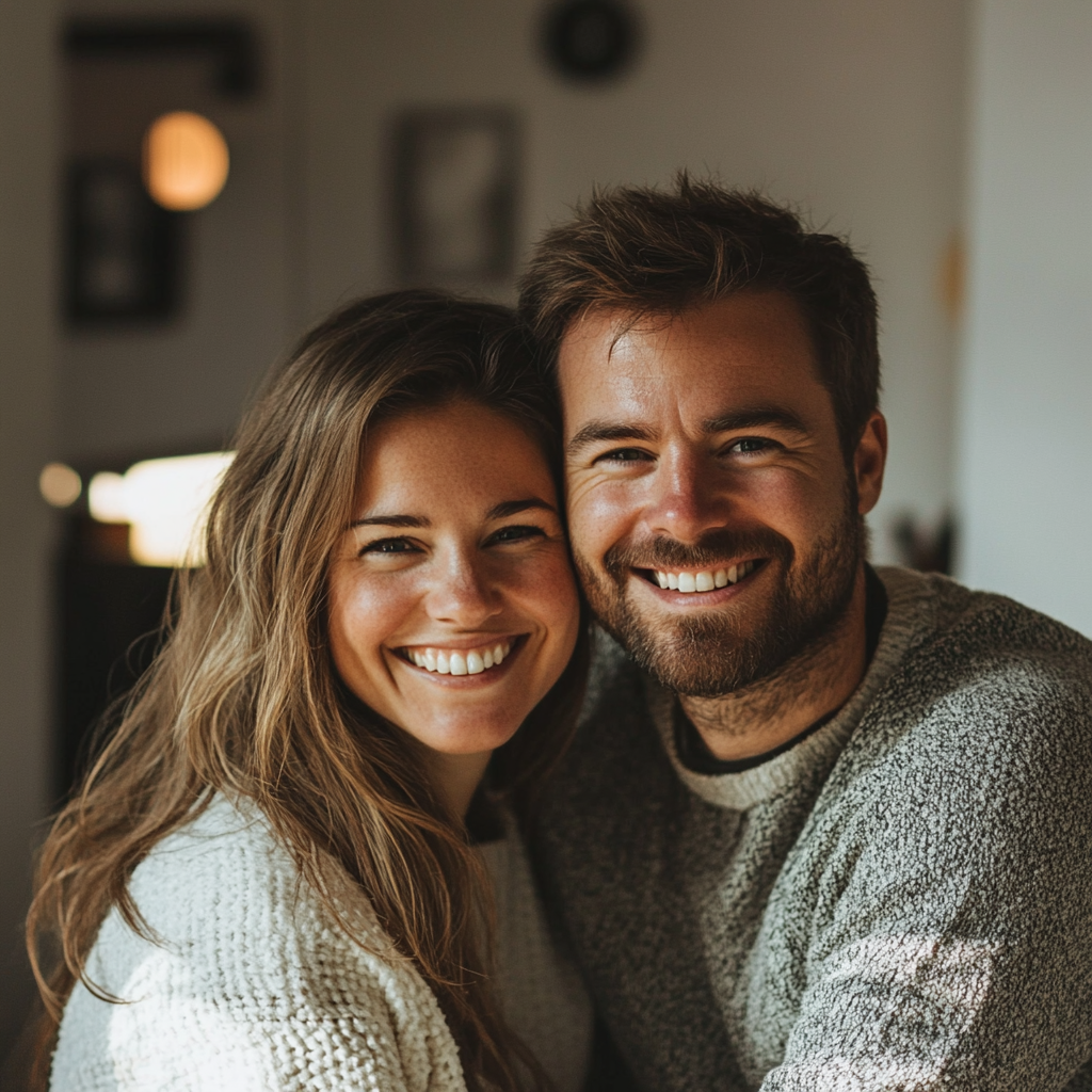 Un couple souriant | Source : Midjourney