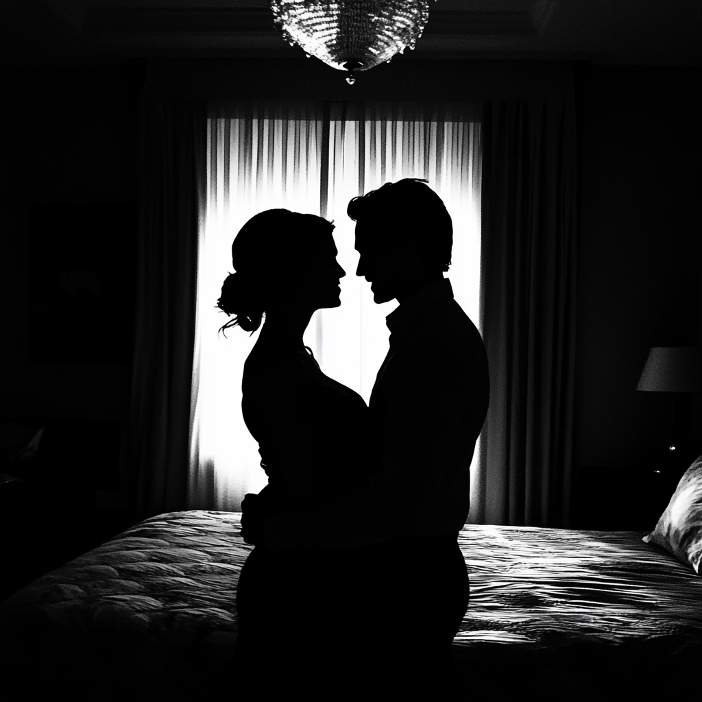 Silhouette d'un couple | Source : Midjourney