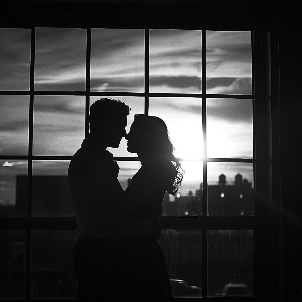 Silhouette d'un couple | Source : Midjourney