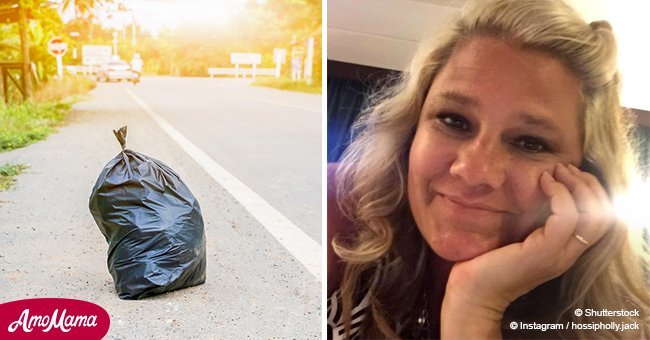 Une femme repère un sac poubelle "en mouvement" sur la route et fait une découverte surprenante