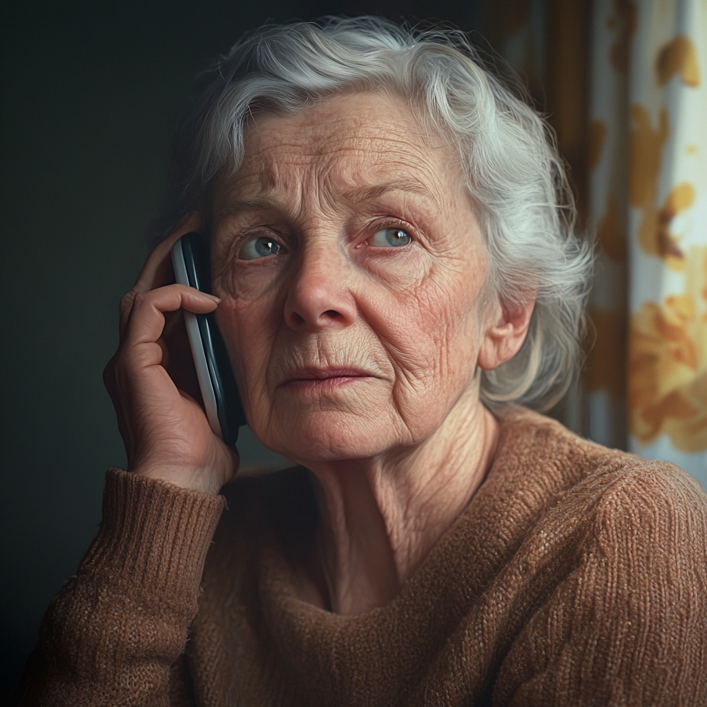 Une femme qui parle au téléphone | Source : Midjourney