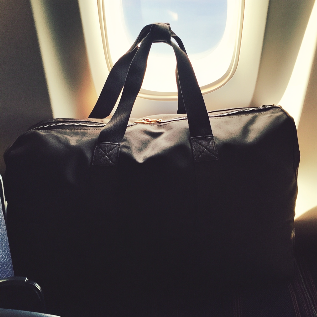 Un sac de voyage dans un avion | Source : Midjourney