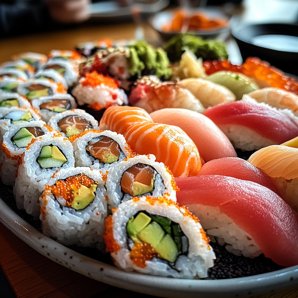 Un plateau de sushis | Source : Midjourney