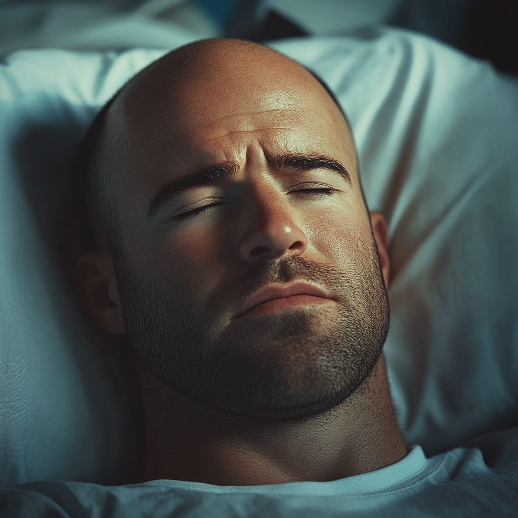 Un homme malade allongé dans un lit d'hôpital | Source : Midjourney