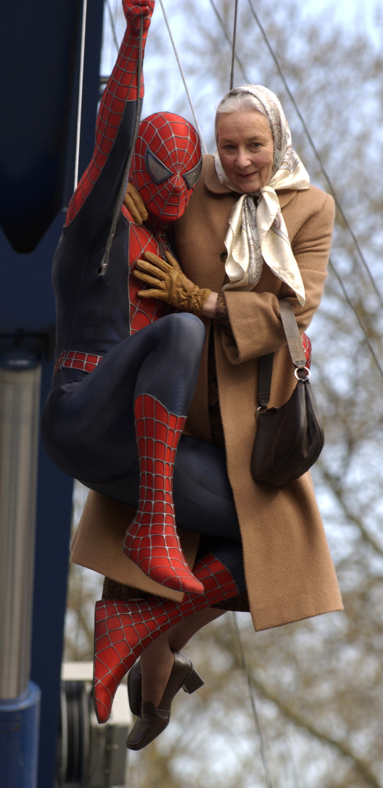 Rosemary Harris pendant le tournage de "Spider-Man 2" le 20 avril 2003 | Source : Getty Images