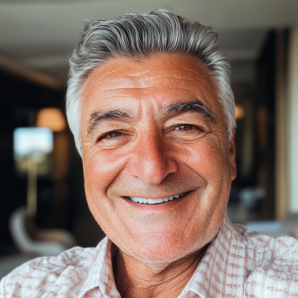 Un homme âgé souriant | Source : Midjourney