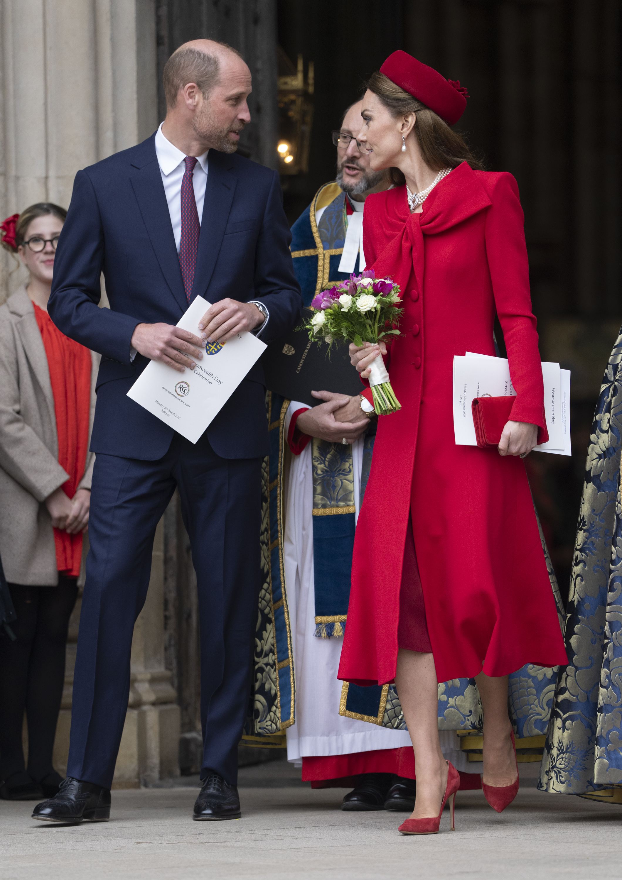 Le prince William et la princesse Catherine assistent au service de la Journée du Commonwealth 2025 à l'abbaye de Westminster, le 10 mars 2025, à Londres, en Angleterre | Source : Getty Images