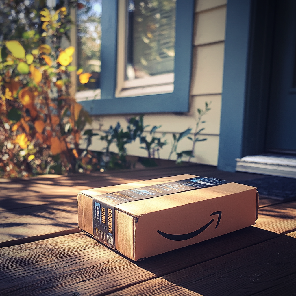 A package under a porch | Source: Midjourney