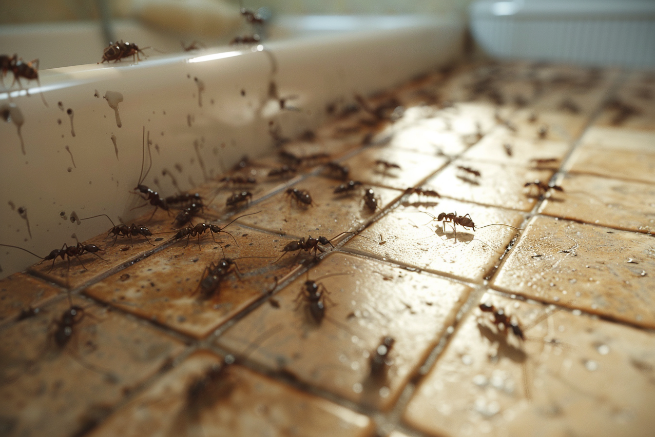 Fourmis près d'une baignoire | Source : Midjourney