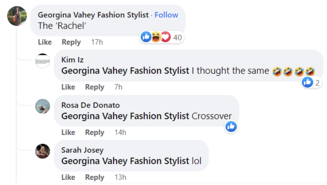 Commentaires laissés sur un post Facebook à propos de la nouvelle coiffure d'Angelina Jolie en 2023 | Source : facebook.com/Vogue