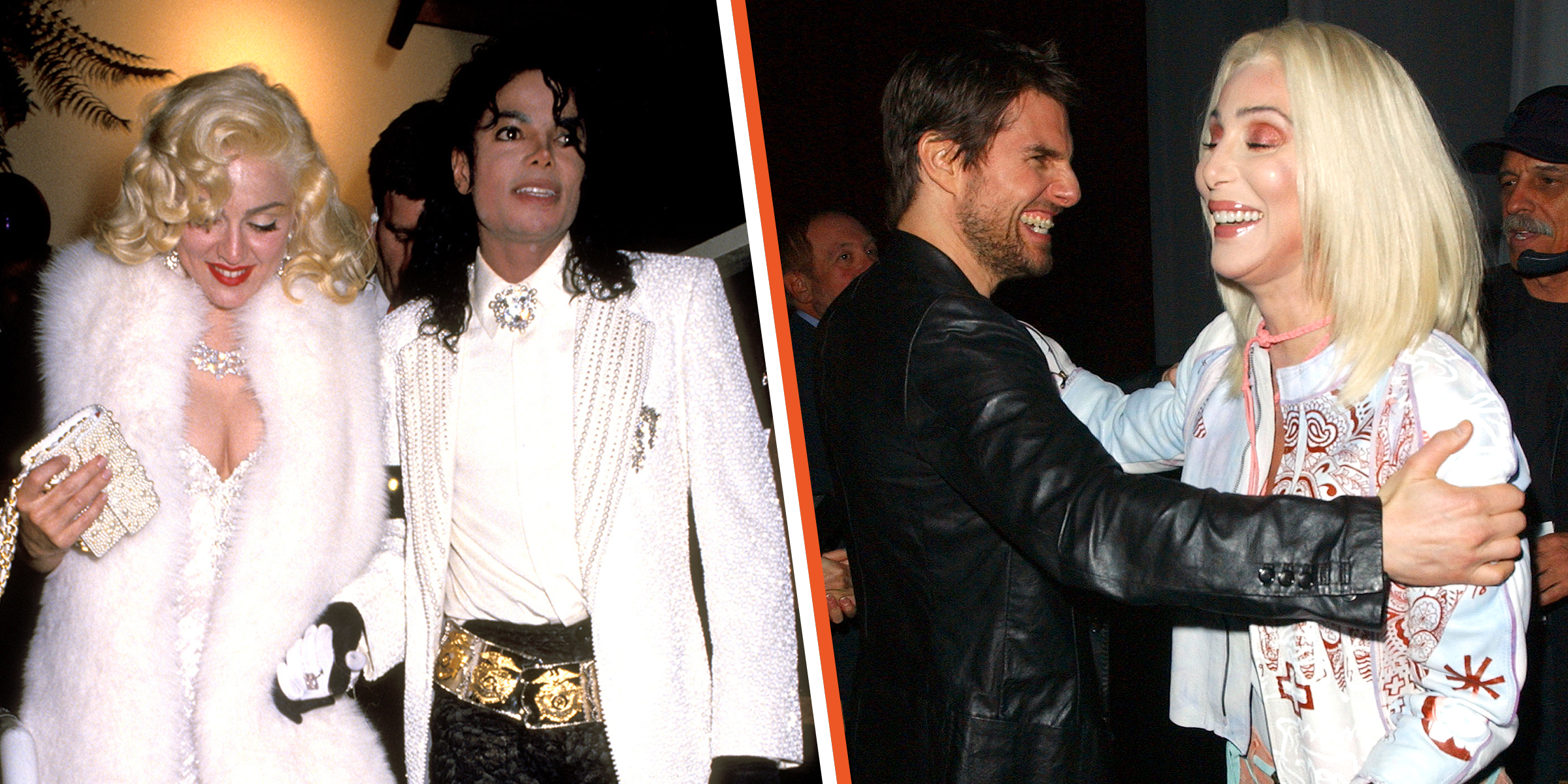 Madonna et Michael Jackson | Tom Cruise et Cher | Source : Getty Images