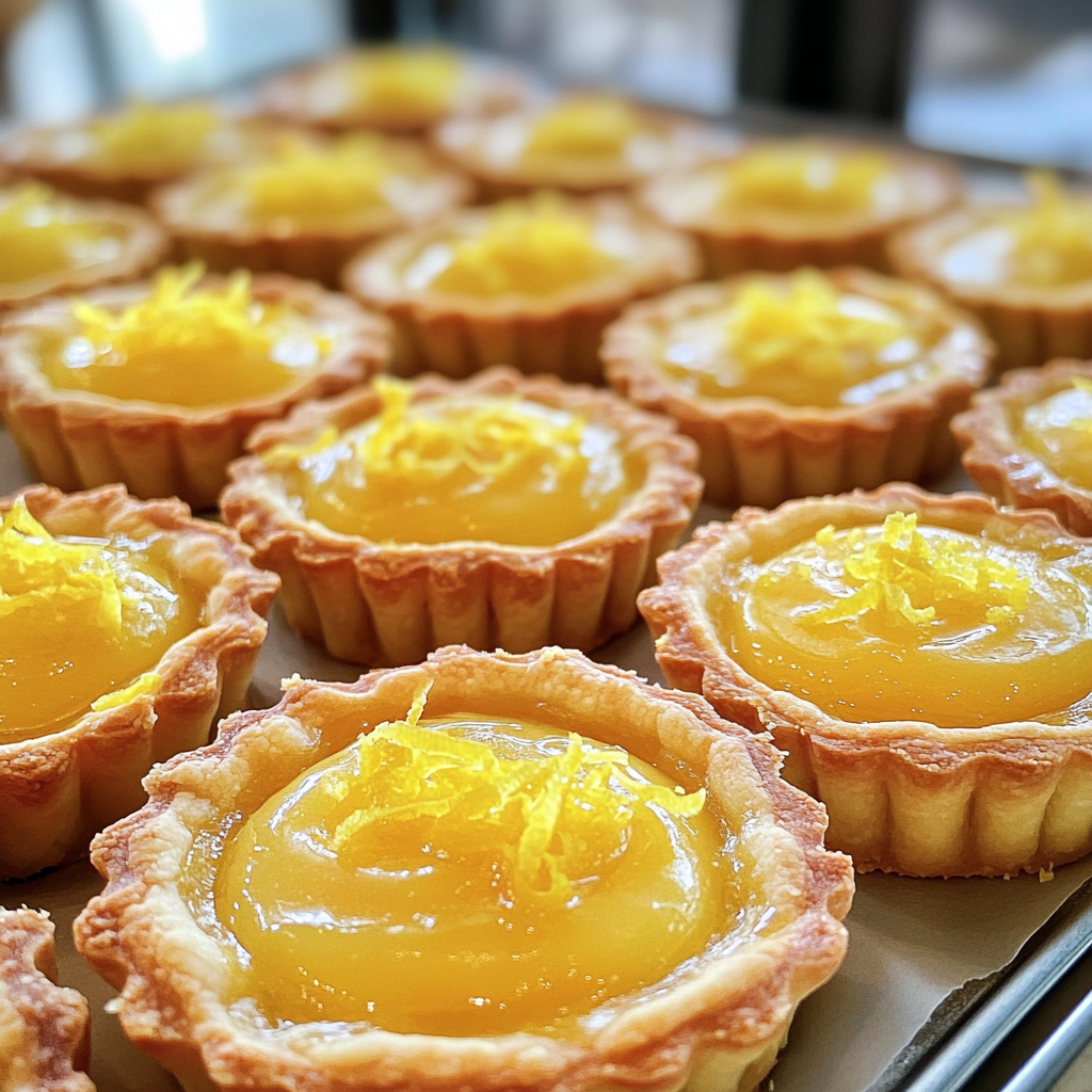 Un plateau de tartelettes au citron | Source : Midjourney