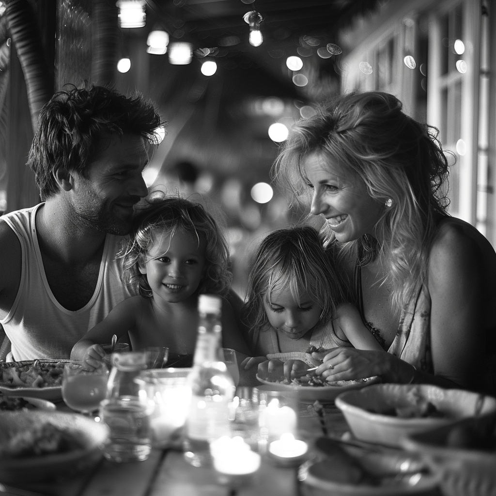Une famille en train de dîner avant l'accident | Source : Midjourney