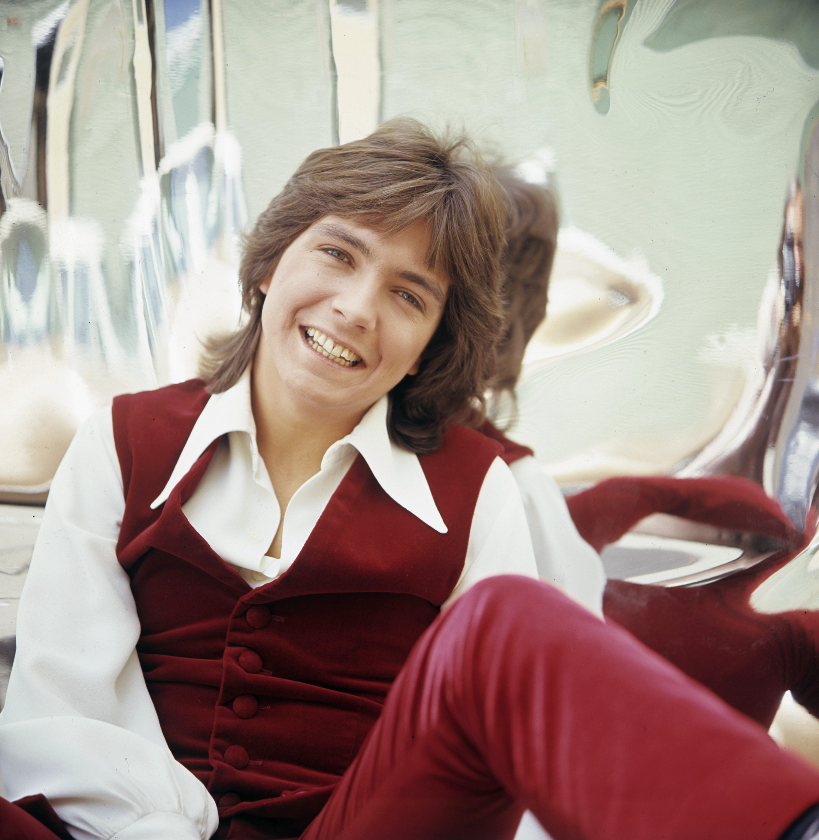 David Cassidy sur le plateau de tournage de "The Partridge Family", 1971 | Source : Getty Images