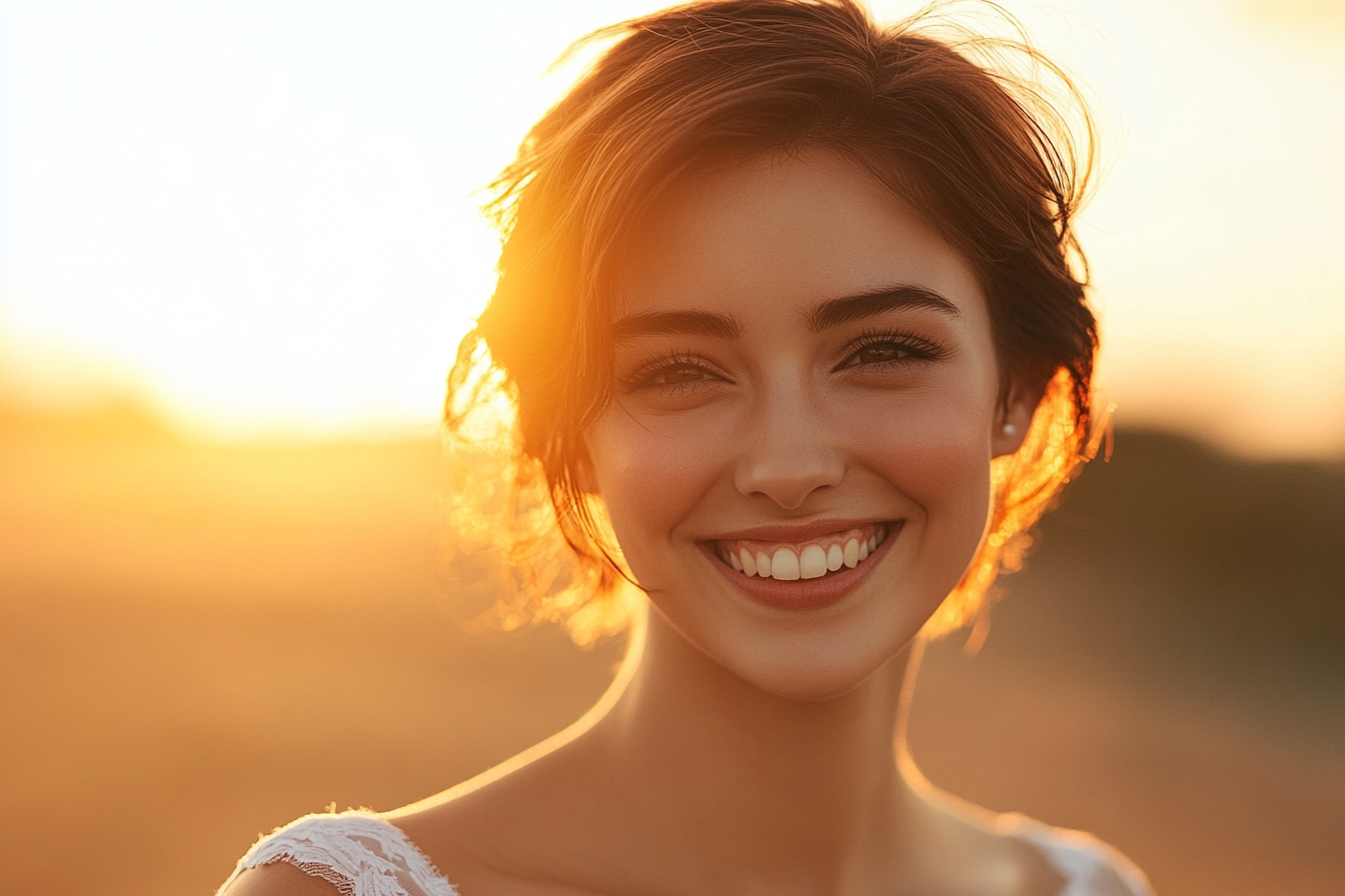 Une mariée aux cheveux courts | Source : Midjourney