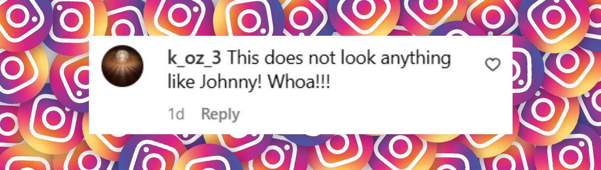 Un commentaire à propos de Johnny Depp posté le 15 avril 2025. | Source : Instagram/Lionsgate/Johnny Depp