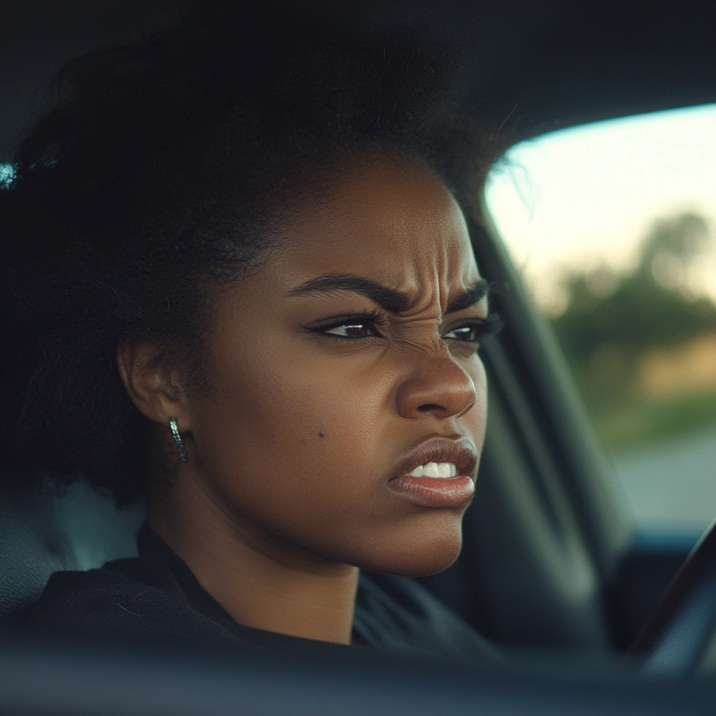 Une femme en colère au volant | Source : Midjourney