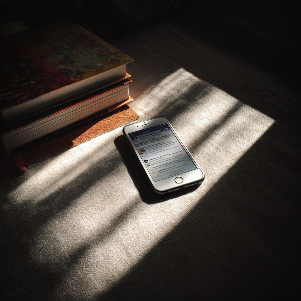 Un téléphone portable sur une table | Source : Midjourney