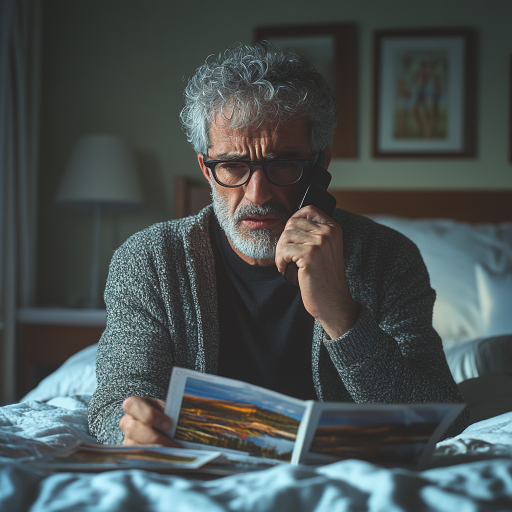 Un homme en colère au téléphone | Source : Midjourney