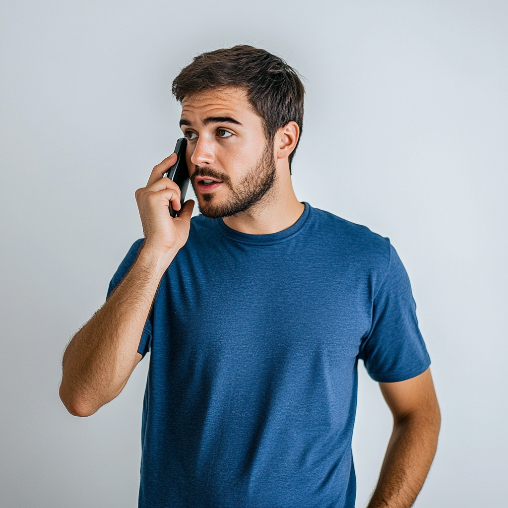 Un homme qui parle au téléphone | Source : Midjourney