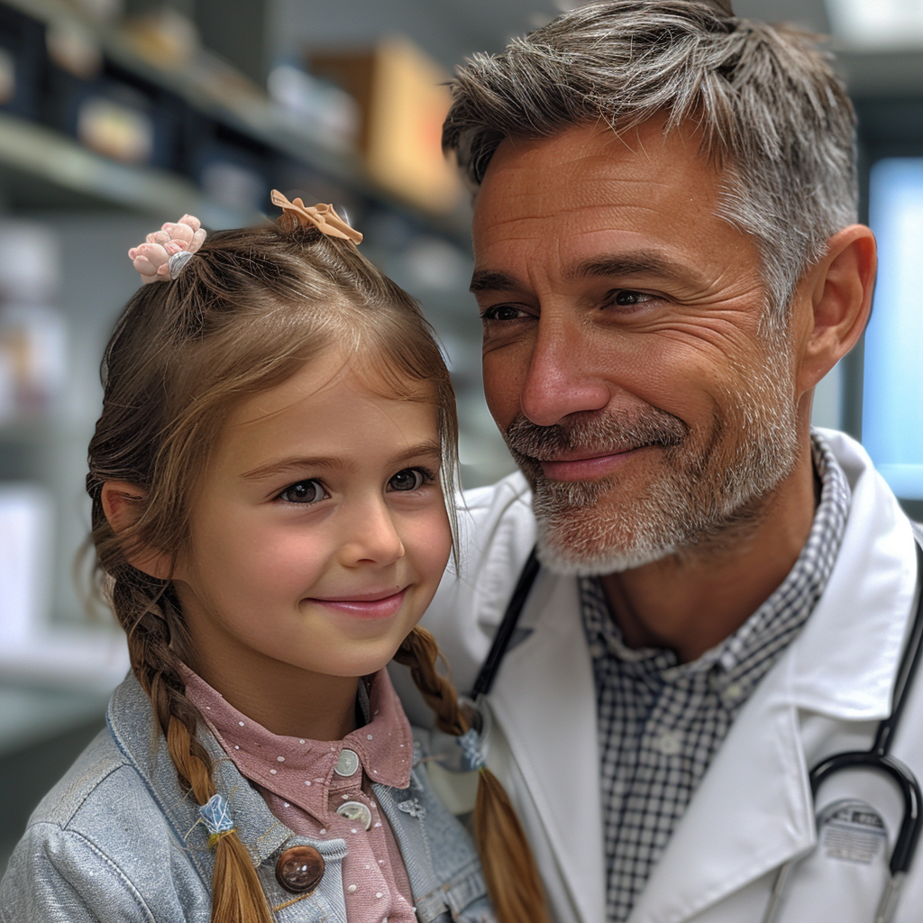 Une petite fille et un médecin | Source : Midjourney