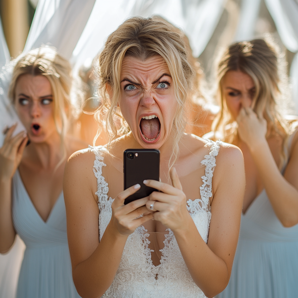 Une mariée livide qui fait des siennes lors de son mariage | Source : Midjourney