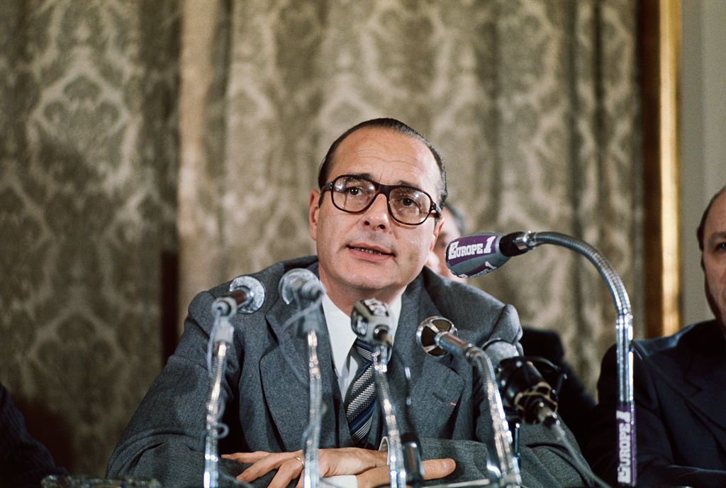 Jacques Chirac le 14 février 1977. l Source : Getty Images