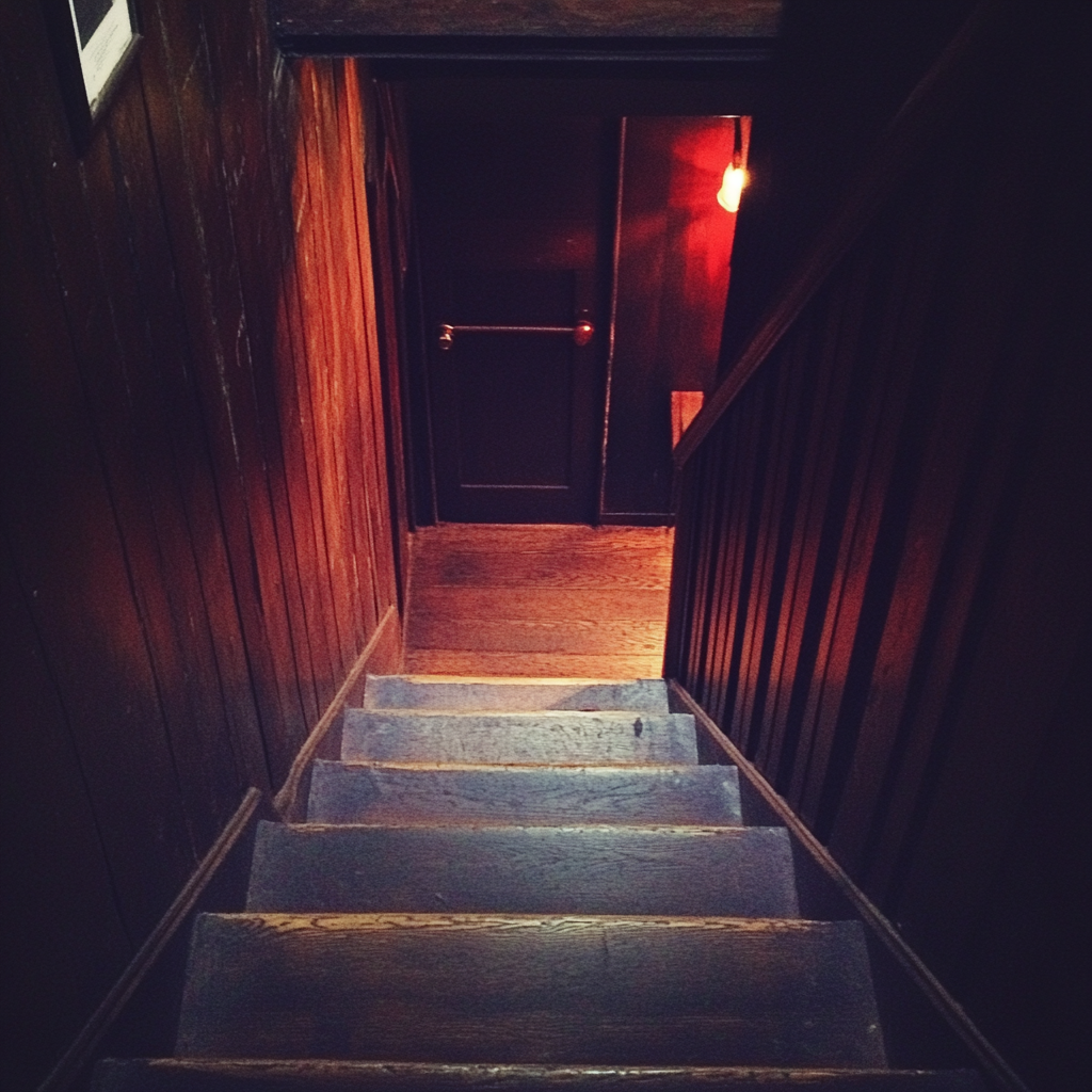 Un escalier qui descend vers un sous-sol | Source : Midjourney