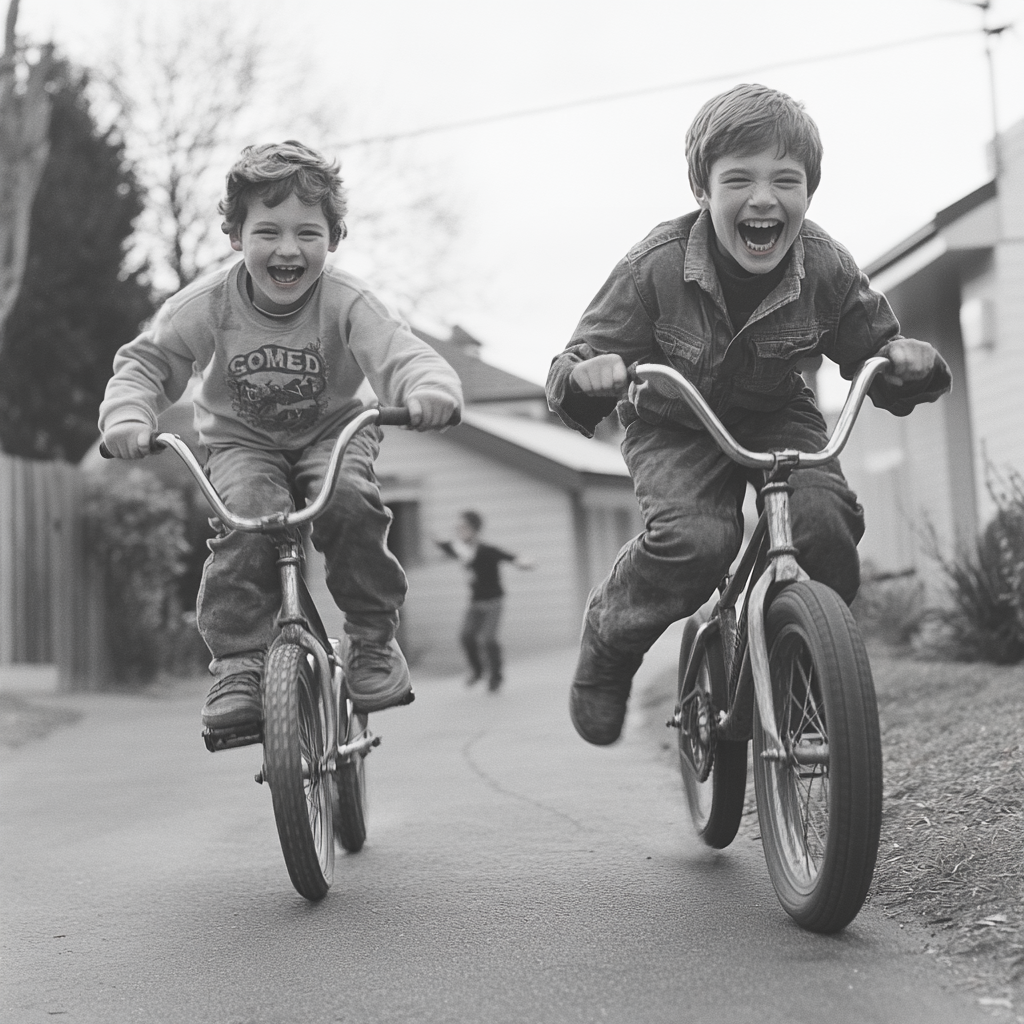 Enfants en train de jouer | Source : Midjourney