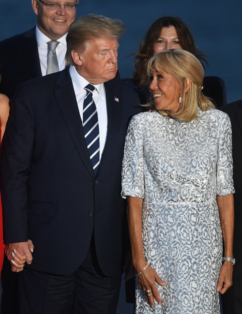 Brigitte Macron et Donald Trump le 25 août 2019 à Biarritz. | Photo : Getty Images