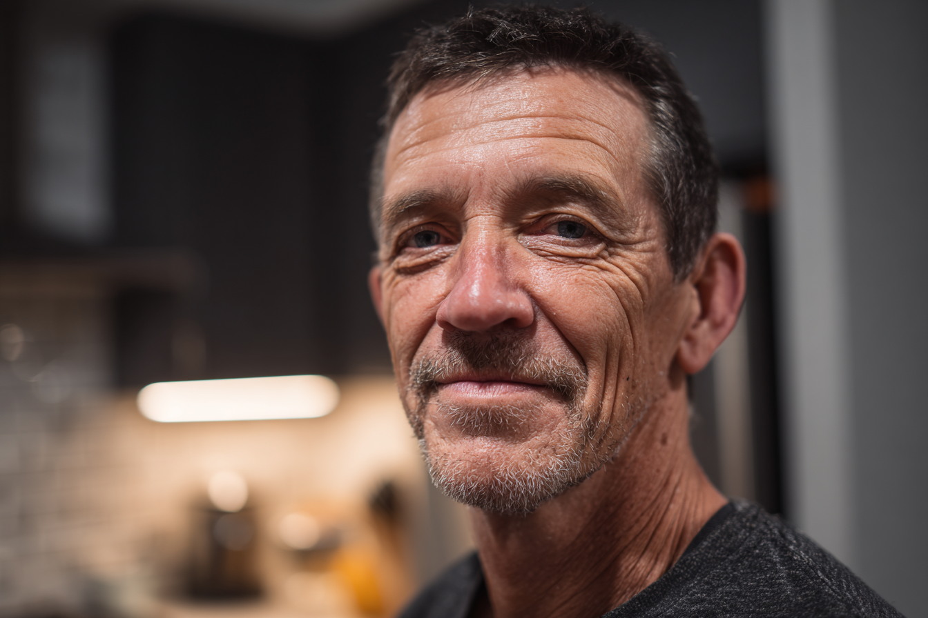 Un homme debout dans la cuisine | Source : Midjourney