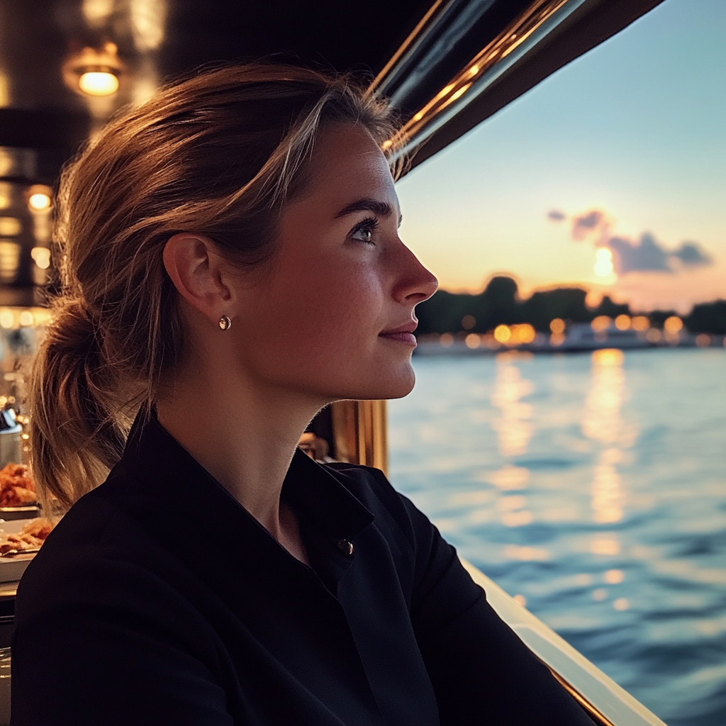 Une femme qui regarde l'eau | Source : Midjourney