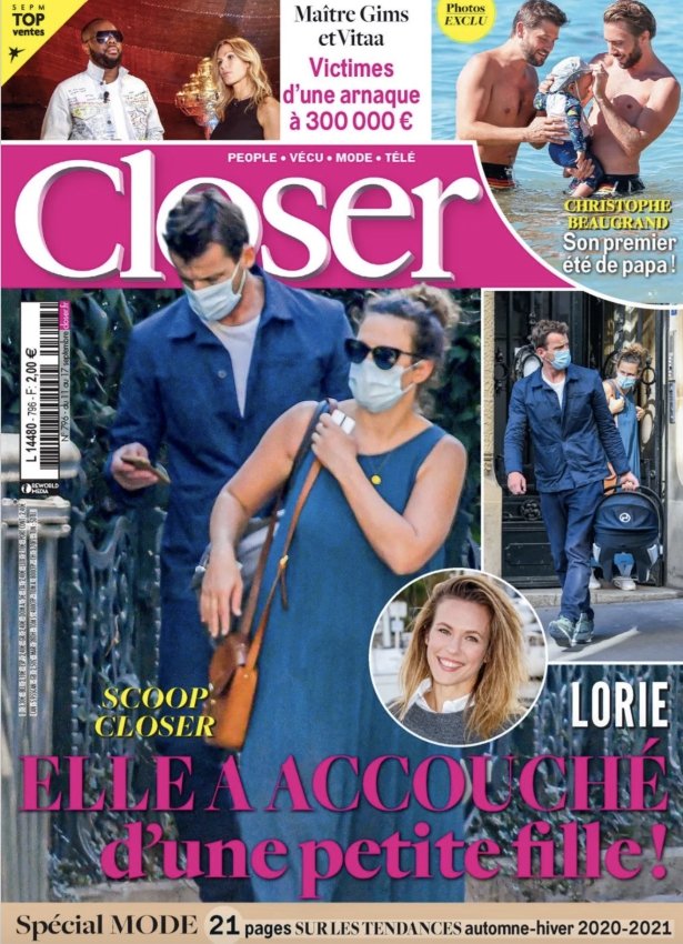 Couverture du numéro du vendredi 11 septembre 2020 du magazine Closer | Photo : Closer