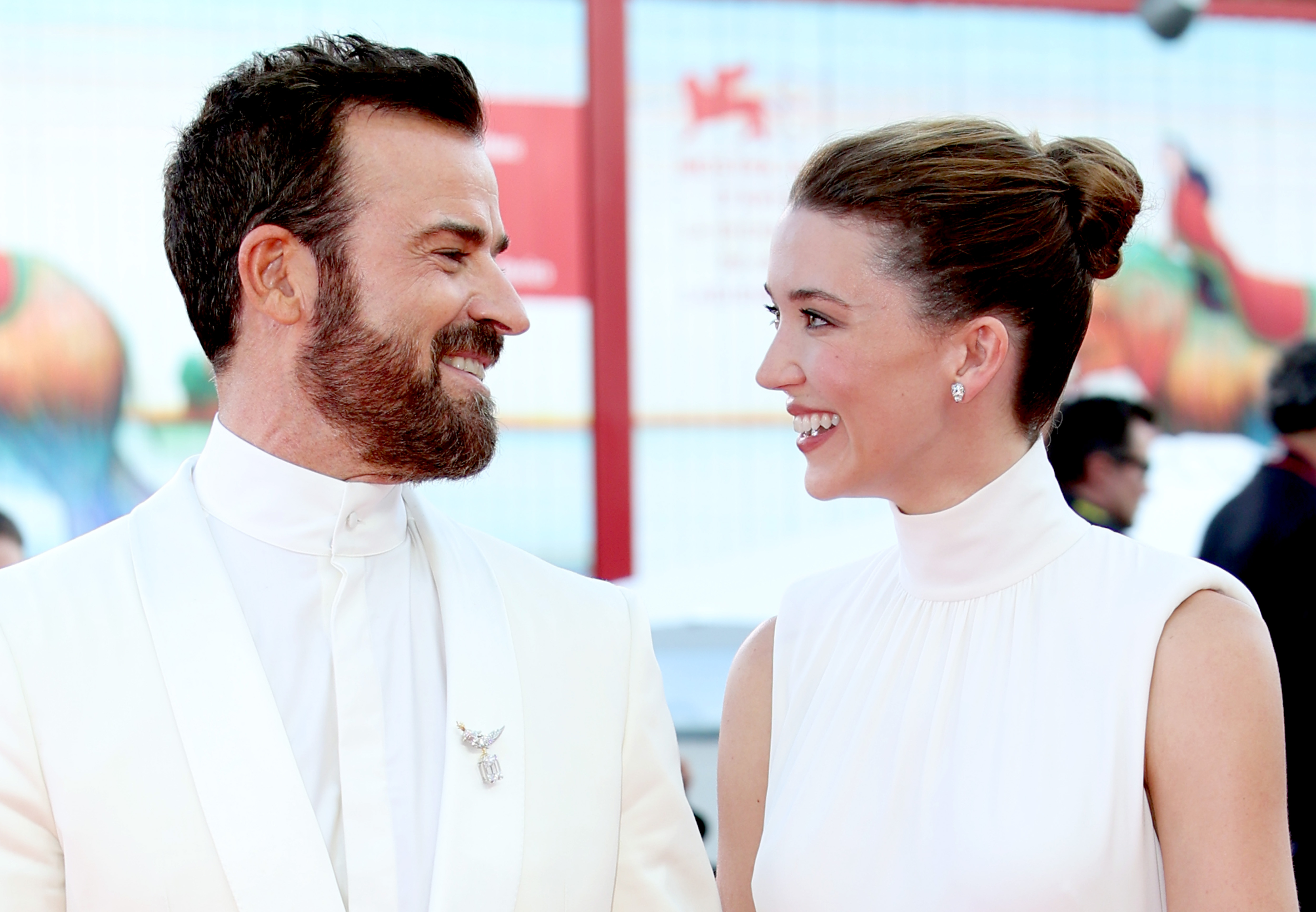 Justin Theroux et Nicole Brydon Bloom à la première de "Beetlejuice Beetlejuice" lors du 81e Festival international du film de Venise, à Venise, en Italie, le 28 août 2024 | Source : Getty Images