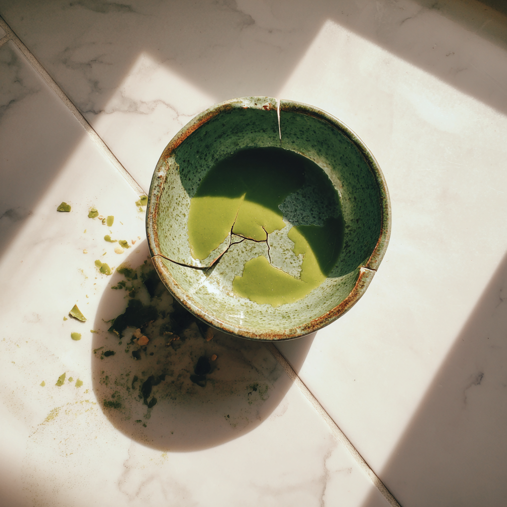 Un bol de soupe cassé | Source : Midjourney