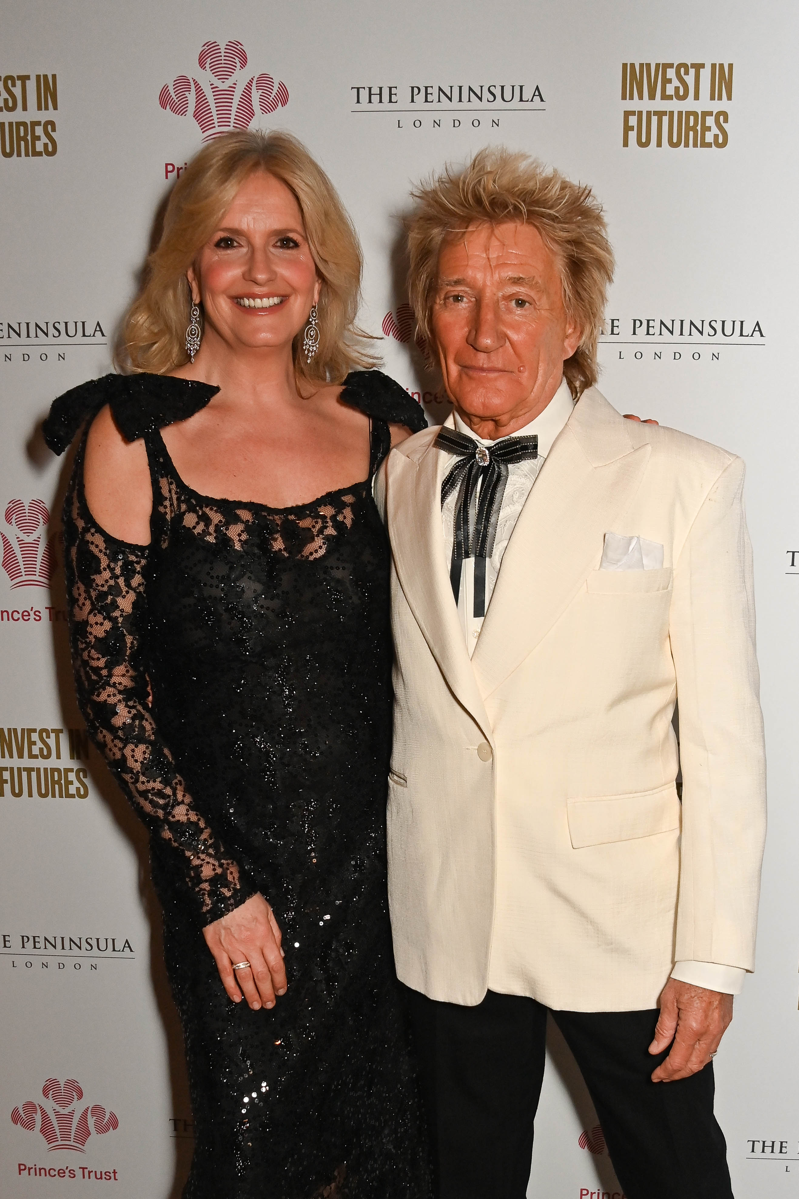 Penny Lancaster et Rod Stewart lors du dîner de gala du Prince's Trust Invest In Futures, le 29 février 2024, à Londres, en Angleterre. | Source : Getty Images