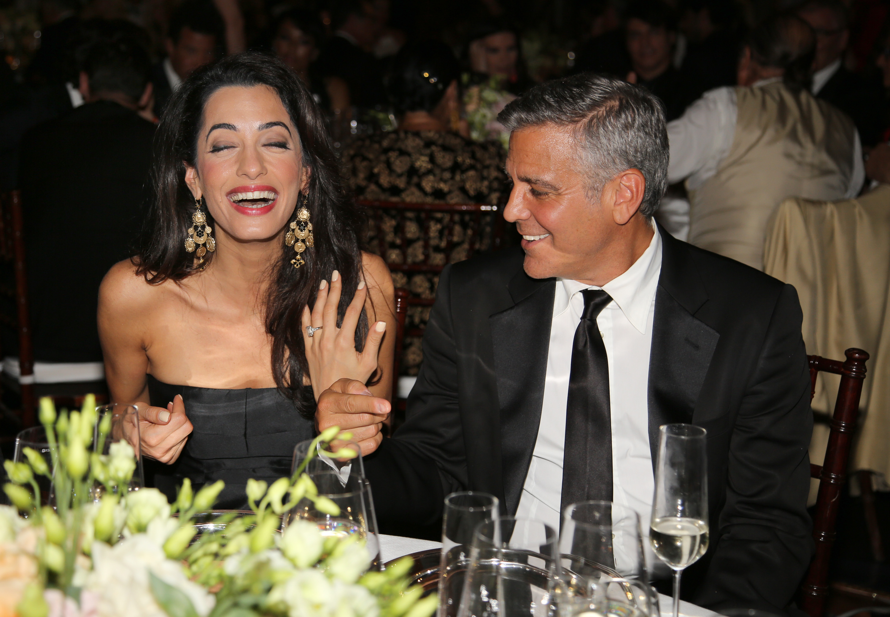 George et Amal Clooney assistent au gala Celebrity Fight Night le 7 septembre 2014 à Florence, en Italie | Source : Getty Images