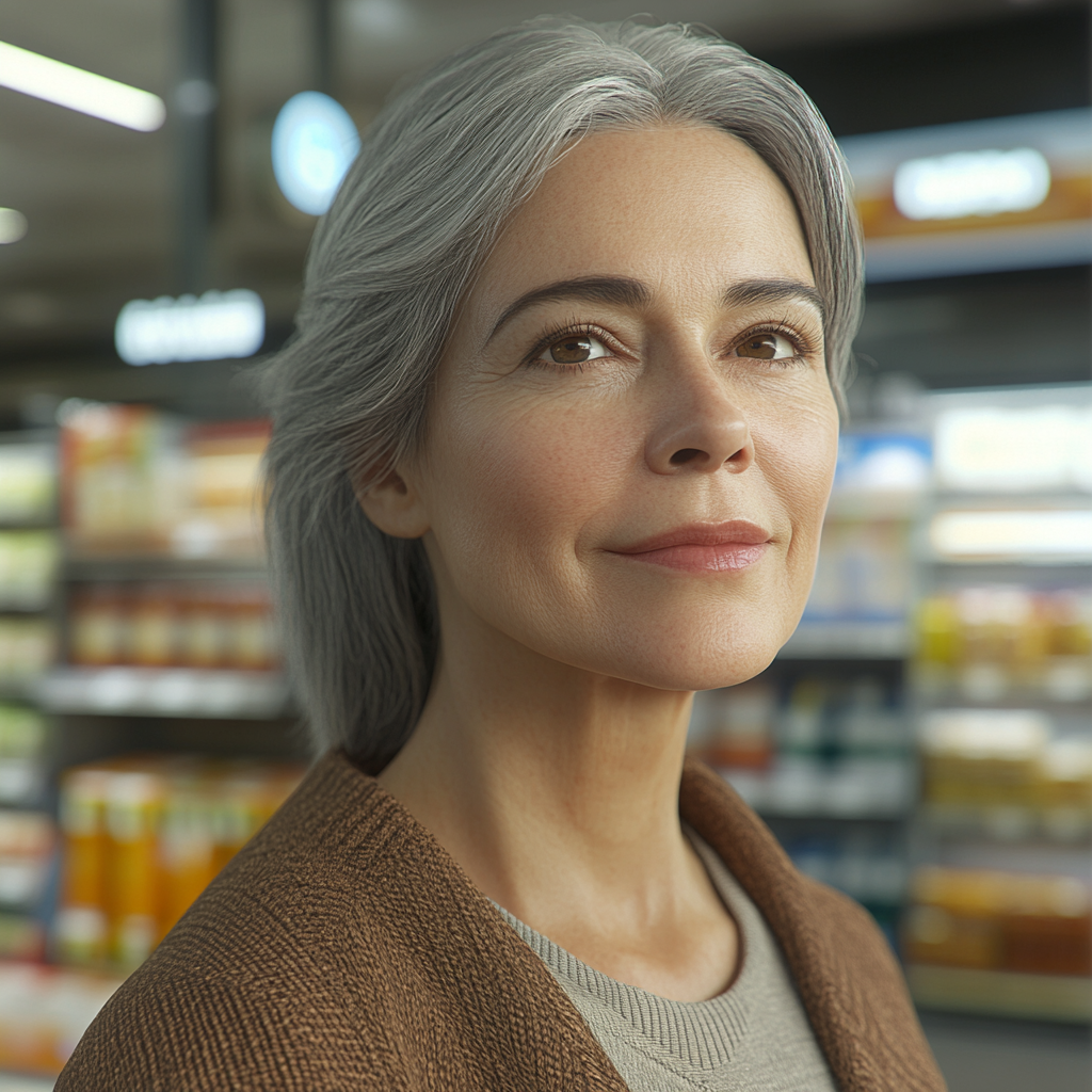 Une femme dans un supermarché | Source : Midjourney