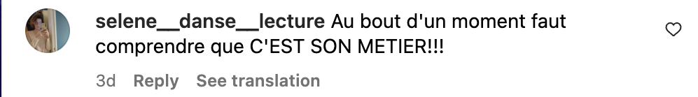 Commentaire d’une internaute sur la photo d’Elsa Bois et Florent Manaudou | Source : Capture Instagram