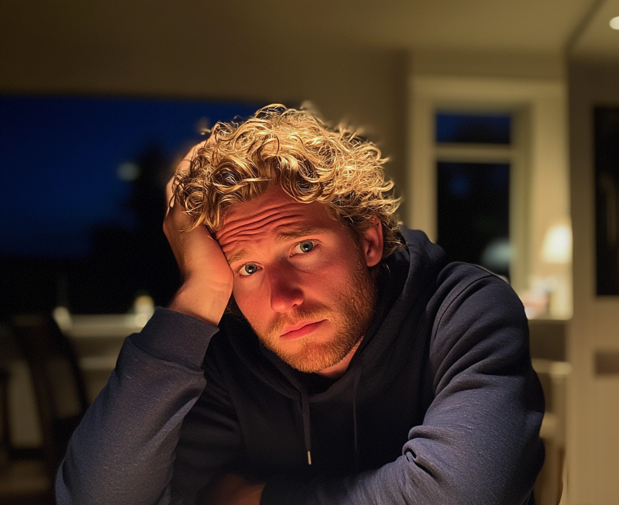 Un homme qui se tient la tête | Source : Midjourney