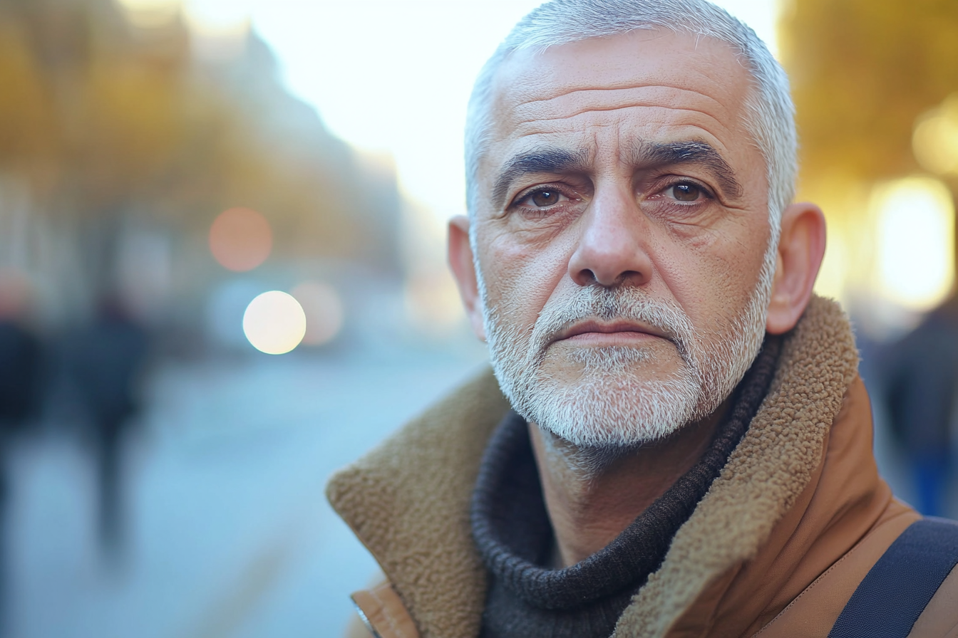 Un homme debout à l'extérieur | Source : Midjourney