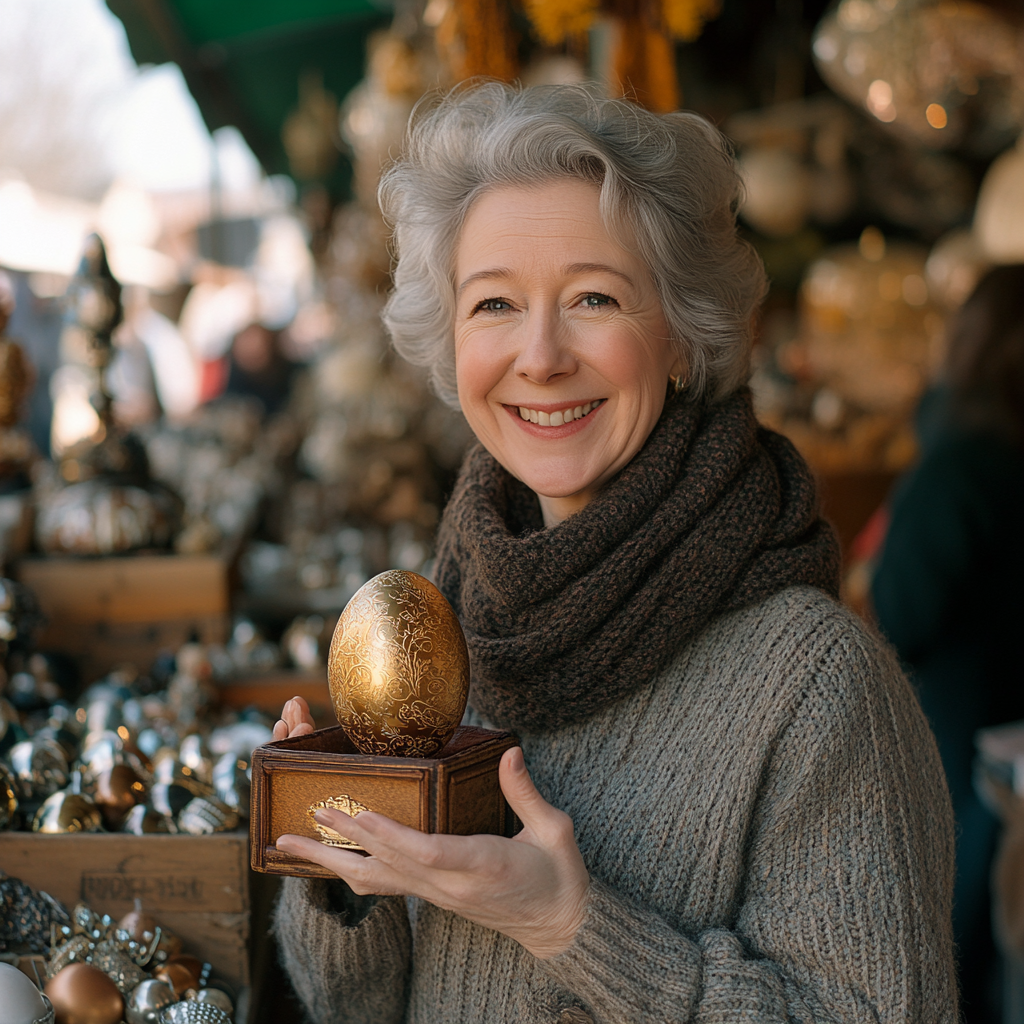 A woman happy with her purchase | Source: Midjourney