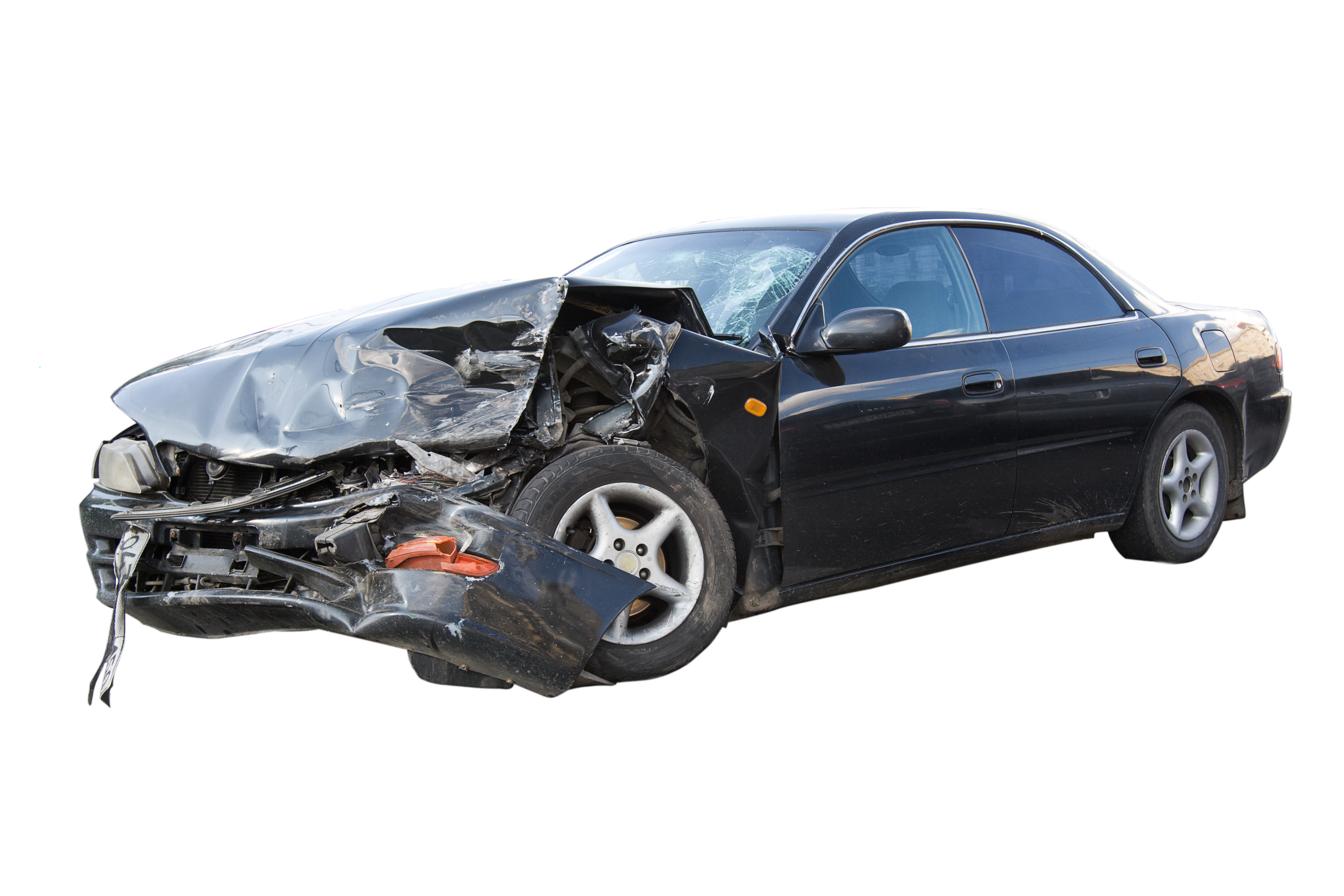 Une voiture gravement endommagée. | Source : Shutterstock