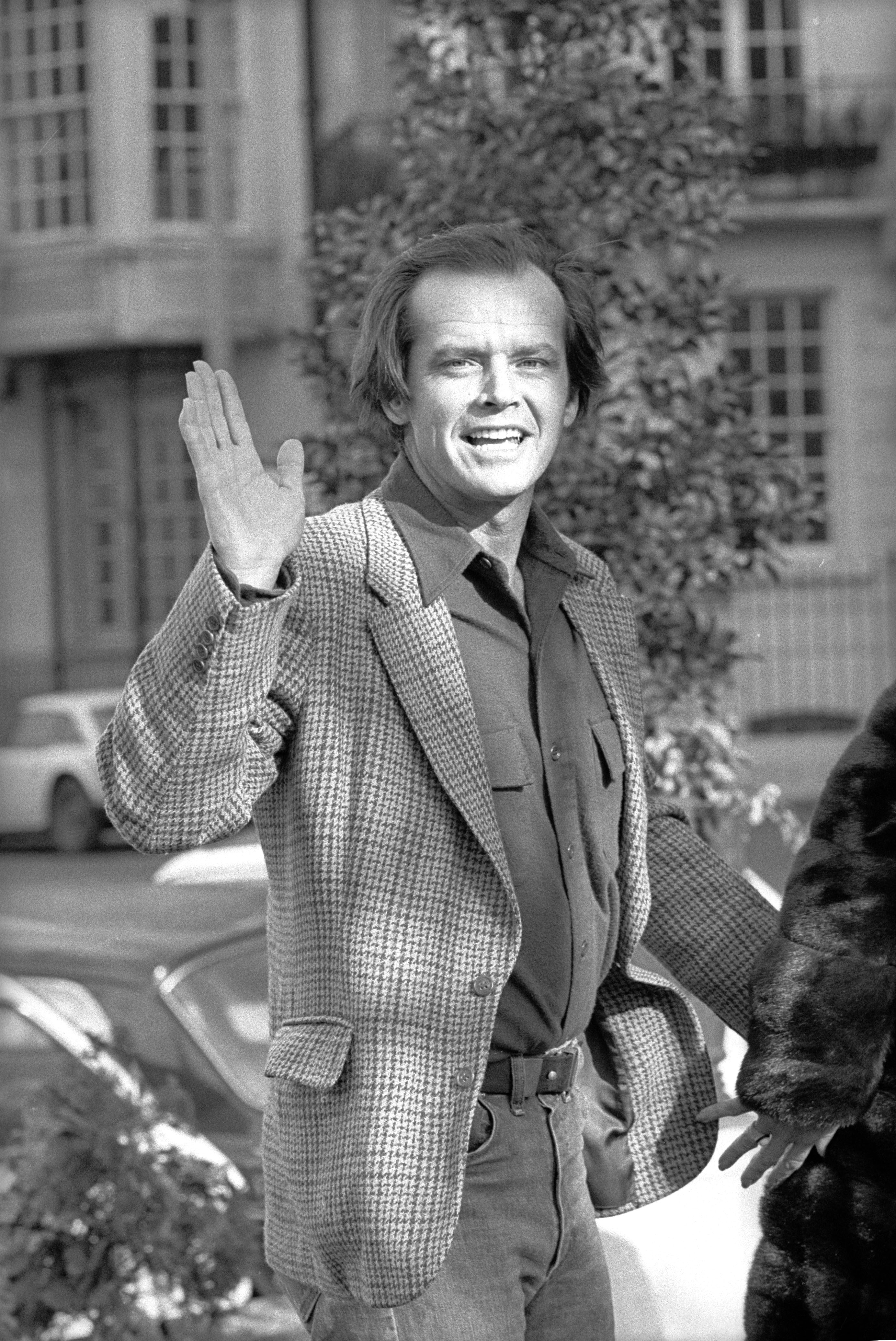 Jack Nicholson lors de la conférence de presse de "One Flyw Over the Cuckoo's Nest", 9 février 1976 | Photo : Getty Images