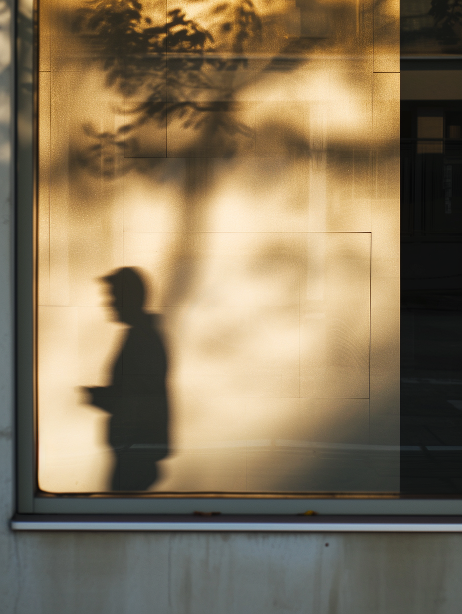 Le reflet d'un homme dans une fenêtre | Source : Midjourney