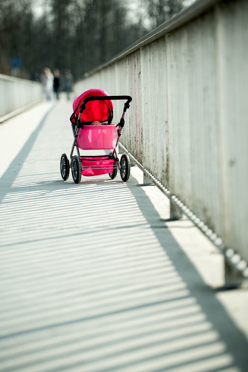 Une poussette de bébé sur le bord de la route | Source : Pixabay