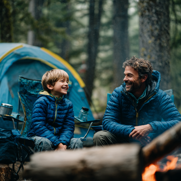 Un père et son fils qui rient | Source : Midjourney
