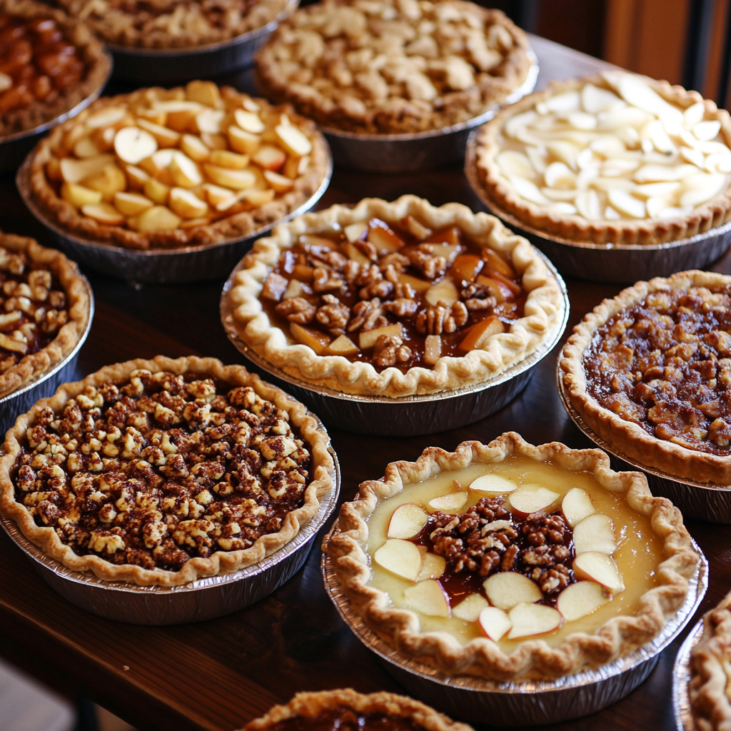 Des tartes sur un comptoir | Source : Midjourney